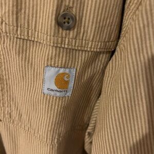 Carhartt Beige Striped Button-Up